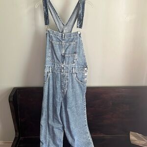 free people ziggy long denim overalls